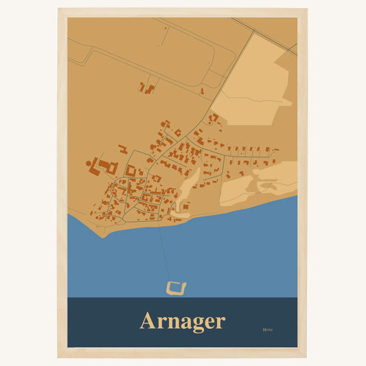 Arnager plakat – Firkantet 2026 – Lys pastel brun