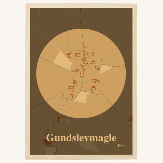 Gundslevmagle plakat – Centrum 2026 – Lys pastel brun