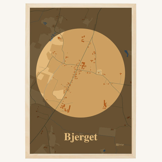 Bjerget plakat – Centrum 2026 – Lys pastel brun