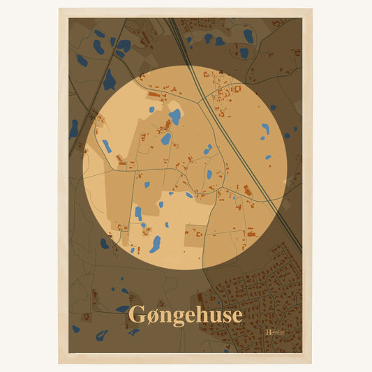 Gøngehuse plakat – Centrum 2026 – Lys pastel brun