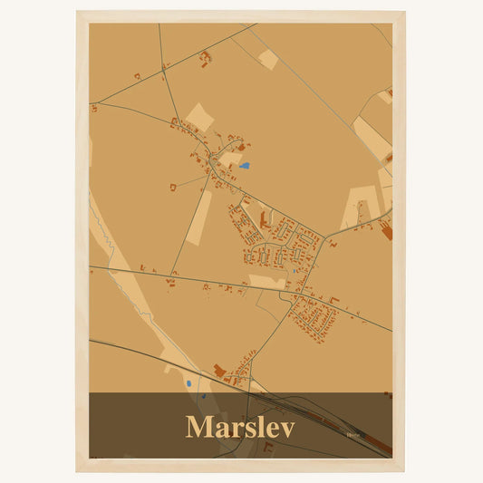 Marslev Plakat – Lys pastel brun