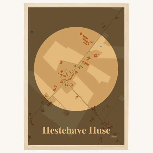 Hestehave Huse plakat – Centrum 2026 – Lys pastel brun
