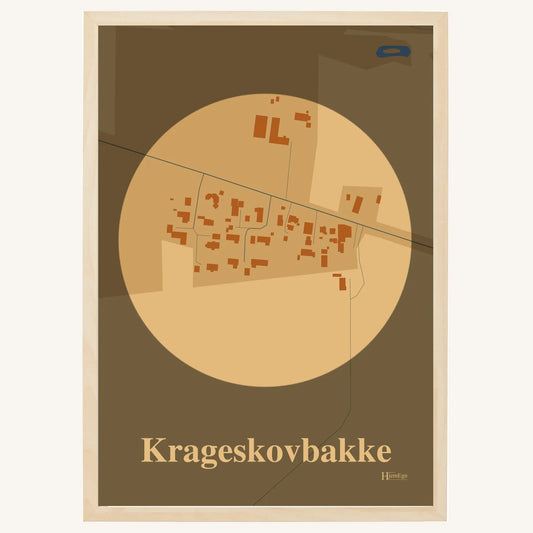 Krageskovbakke plakat – Centrum 2026 – Lys pastel brun