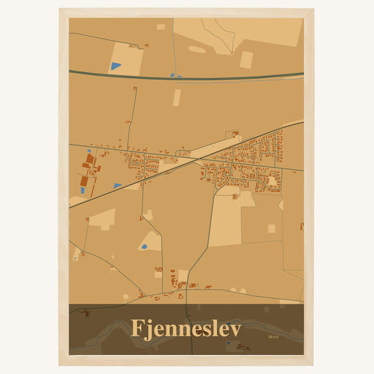 Fjenneslev plakat – Firkantet 2026 – Lys pastel brun