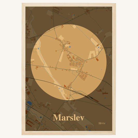 Marslev Plakat – Lys pastel brun