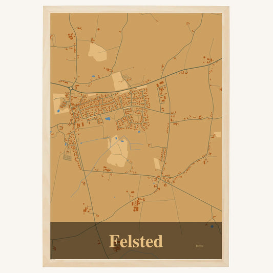 Felsted Plakat – Lys pastel brun