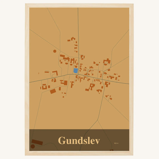Gundslev plakat – Firkantet 2026 – Lys pastel brun