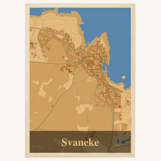 Svaneke plakat – Firkantet 2026 – Lys pastel brun