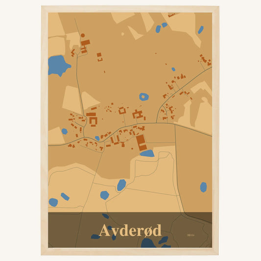 Avderød plakat – Firkantet 2026 – Lys pastel brun