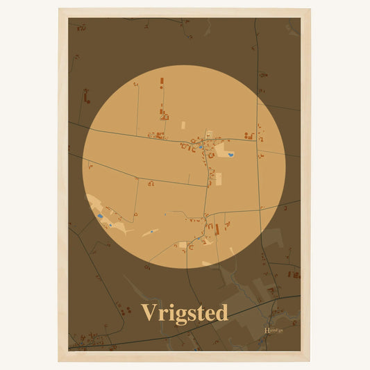 Vrigsted plakat – Centrum 2026 – Lys pastel brun
