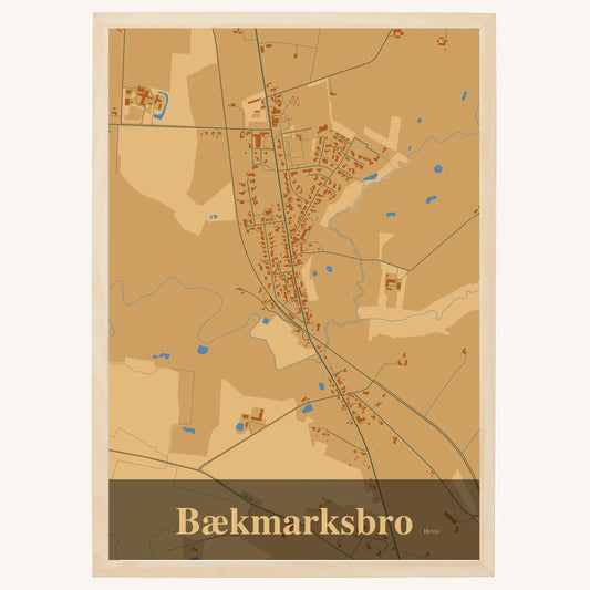 Bækmarksbro plakat – Firkantet 2026 – Lys pastel brun