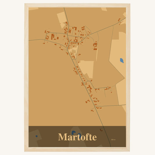 Martofte plakat – Firkantet 2026 – Lys pastel brun