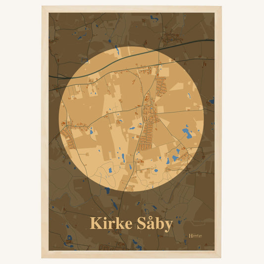 Kirke Såby plakat – Centrum 2026 – Lys pastel brun