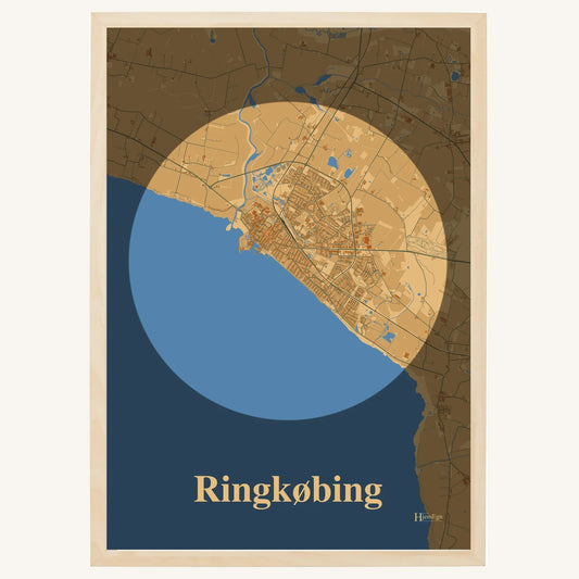 Ringkøbing Plakat – Lys pastel brun