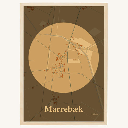 Marrebæk plakat – Centrum 2026 – Lys pastel brun