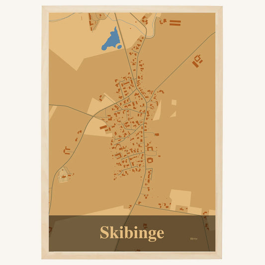 Skibinge plakat – Firkantet 2026 – Lys pastel brun