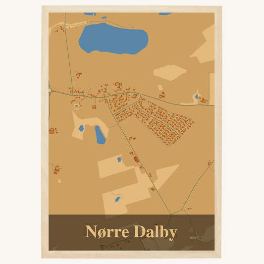 Nørre Dalby plakat – Firkantet 2026 – Lys pastel brun