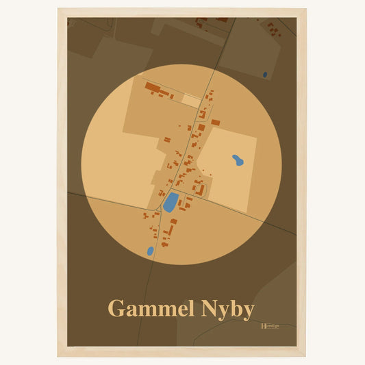 Gammel Nyby plakat – Centrum 2026 – Lys pastel brun