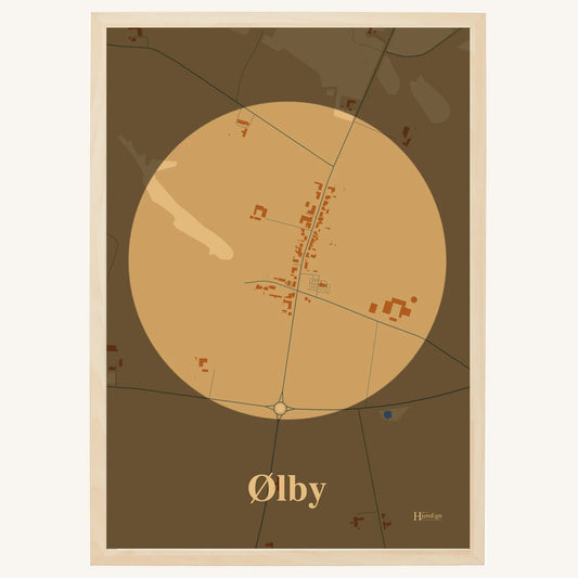 Ølby plakat – Centrum 2026 – Lys pastel brun