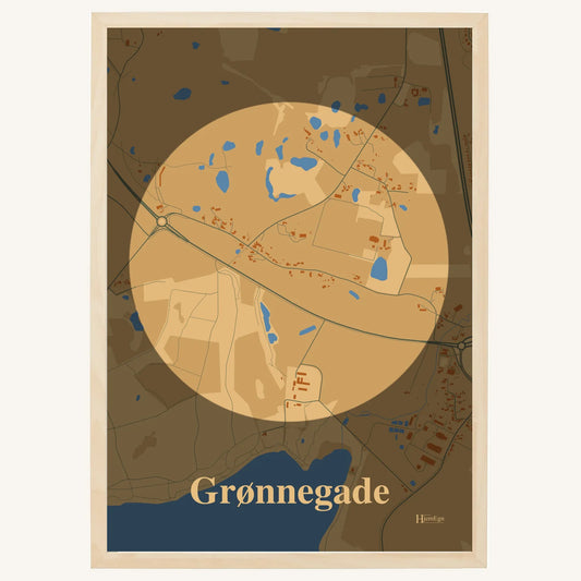 Grønnegade plakat – Centrum 2026 – Lys pastel brun
