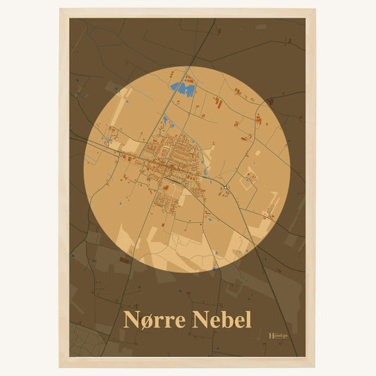 Nørre Nebel Plakat – Lys pastel brun