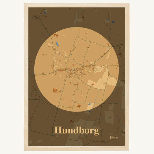 Hundborg plakat – Centrum 2026 – Lys pastel brun