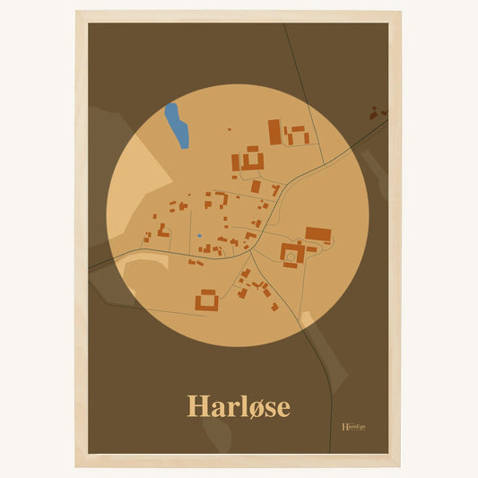 Harløse plakat – Centrum 2026 – Lys pastel brun