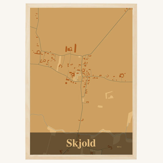 Skjold plakat – Firkantet 2026 – Lys pastel brun