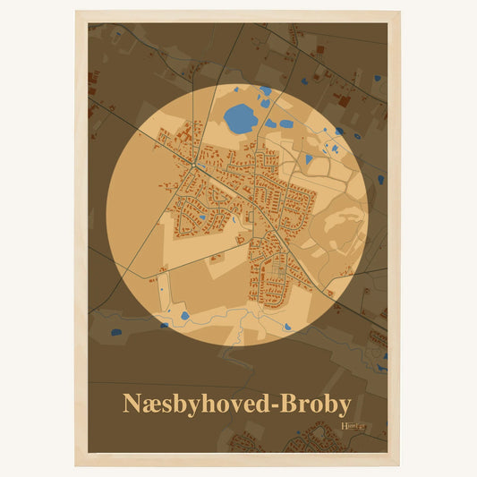 Næsbyhoved-Broby plakat – Centrum 2026 – Lys pastel brun