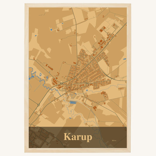 Karup plakat – Firkantet 2026 – Lys pastel brun