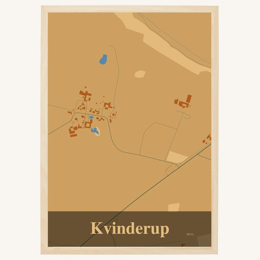 Kvinderup plakat – Firkantet 2026 – Lys pastel brun