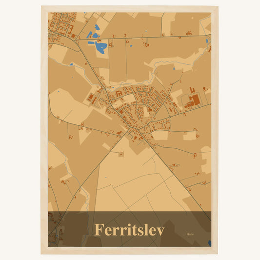 Ferritslev plakat – Firkantet 2026 – Lys pastel brun