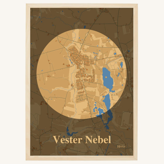 Vester Nebel Plakat – Lys pastel brun
