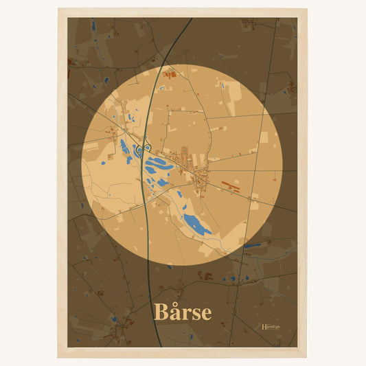 Bårse Plakat – Lys pastel brun