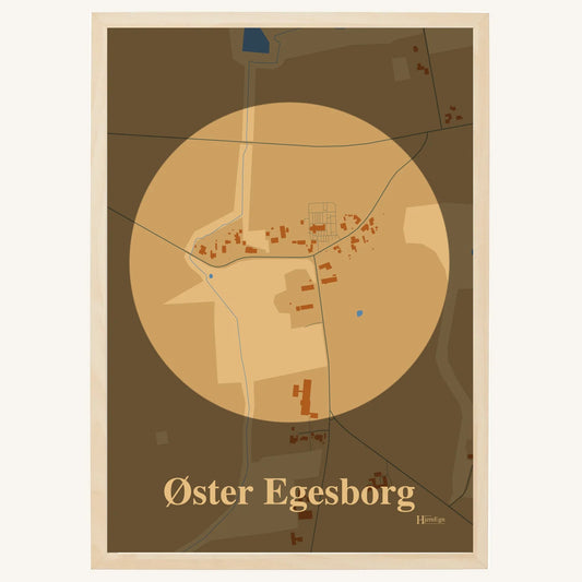 Øster Egesborg plakat – Centrum 2026 – Lys pastel brun