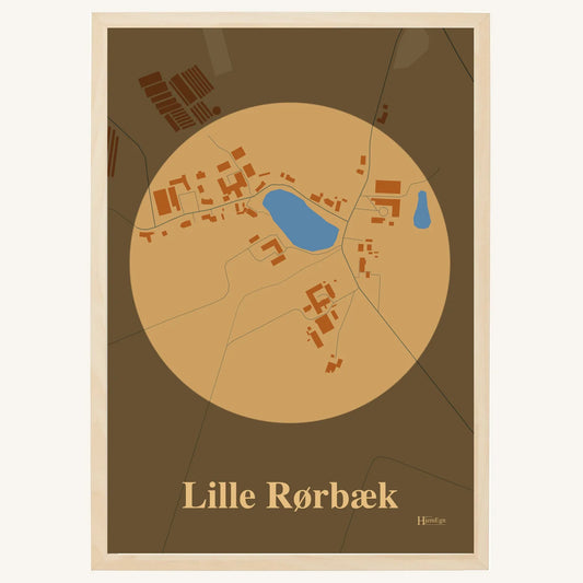 Lille Rørbæk plakat – Centrum 2026 – Lys pastel brun
