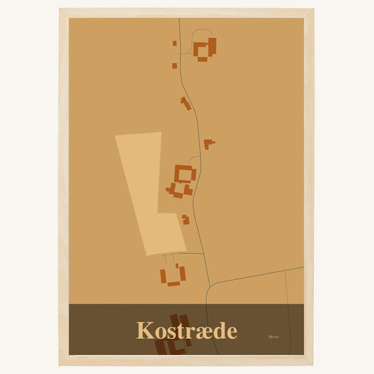 Kostræde plakat – Firkantet 2026 – Lys pastel brun