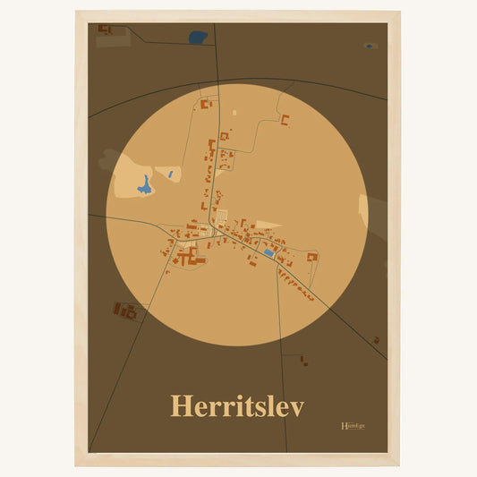 Herritslev plakat – Centrum 2026 – Lys pastel brun