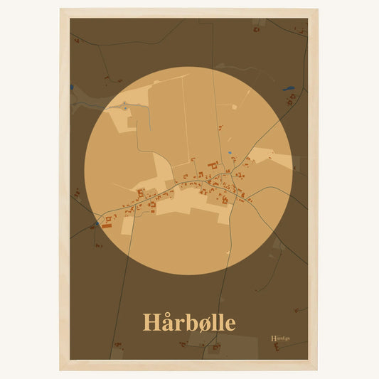 Hårbølle plakat – Centrum 2026 – Lys pastel brun