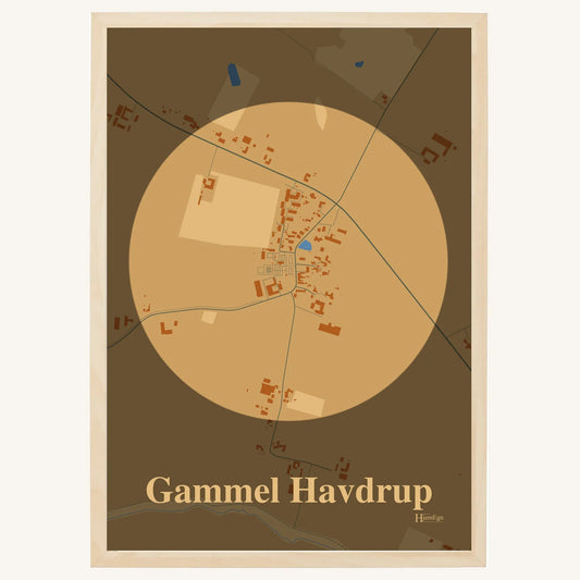 Gammel Havdrup plakat – Centrum 2026 – Lys pastel brun