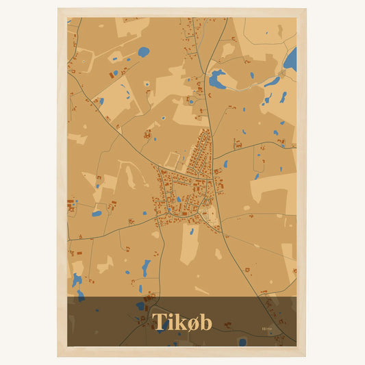 Tikøb Plakat – Lys pastel brun