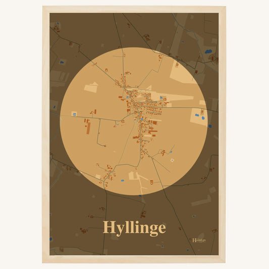 Hyllinge Plakat – Lys pastel brun