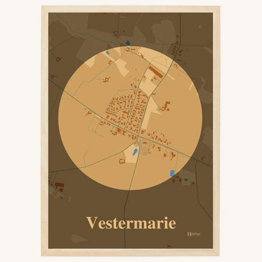 Vestermarie plakat – Centrum 2026 – Lys pastel brun