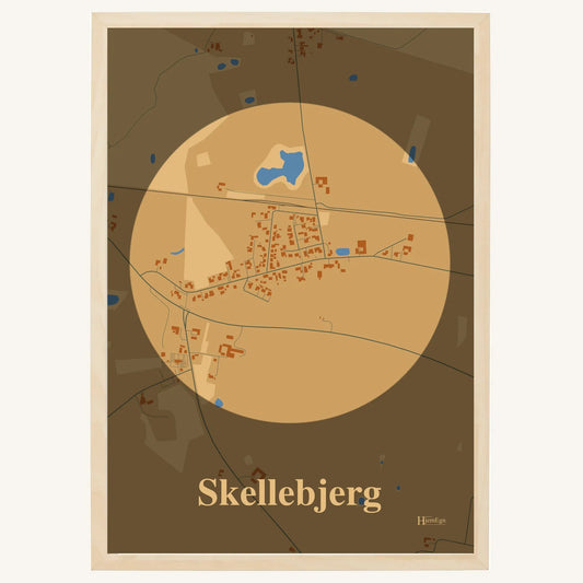 Skellebjerg plakat – Centrum 2026 – Lys pastel brun