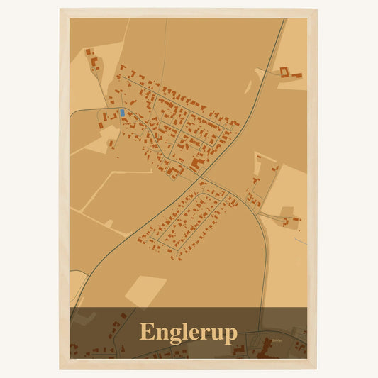 Englerup plakat – Firkantet 2026 – Lys pastel brun