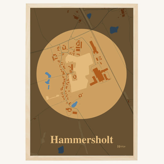 Hammersholt plakat – Centrum 2026 – Lys pastel brun