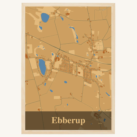 Ebberup plakat – Firkantet 2026 – Lys pastel brun