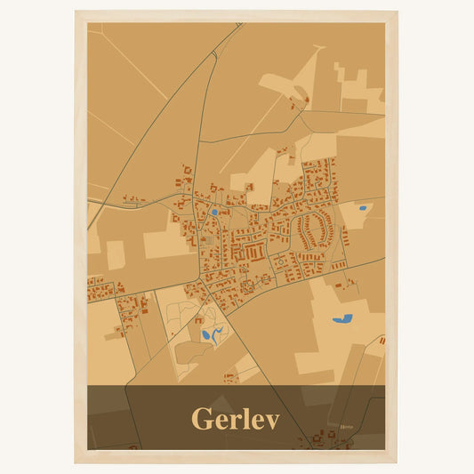 Gerlev plakat – Firkantet 2026 – Lys pastel brun