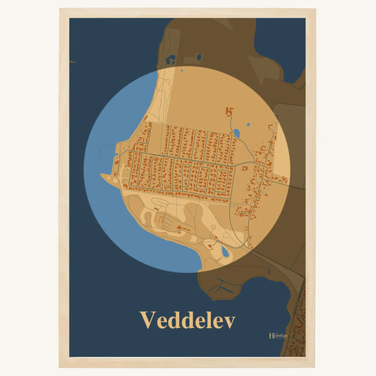 Veddelev plakat – Centrum 2026 – Lys pastel brun