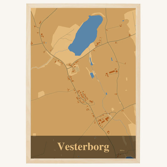 Vesterborg plakat – Firkantet 2026 – Lys pastel brun